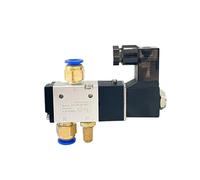 ZHAJNG Válvula neumática AC220V 3V110-06, electroválvula eléctrica, control de aire, gas, magnética, 2 posiciones, 3 puertos(3V110-06-NC 6MM)