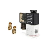 ZHAJNG Válvulas solenoides de aire AC110V 2V025-08, 2 posiciones, 2 puertos, 1/4, normalmente cerradas, válvula solenoide neumática(2v025-08 w 2pcs 1202)