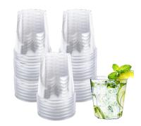 ZHANChen Vasos de Plastico Reutilizables 200 ml 40 Piezas Vasos de Plástico Duro Vasos Transparentes Copas Plastico para Postres Frutas Entrantes Coctel Champán y Cerveza