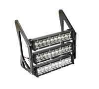 ZHANFEIS Faros Motocicleta Para Grom Para MSX125 Para MSX125SF Faros De Motocicleta LED Modificado De Tres Capas Lámpara De Luz De Horquilla Delantera Soporte De 4 Colores(30W spot Black A)