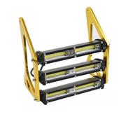 ZHANFEIS Faros Motocicleta Para Grom Para MSX125 Para MSX125SF Faros De Motocicleta LED Modificado De Tres Capas Lámpara De Luz De Horquilla Delantera Soporte De 4 Colores(18W Flood Gold)