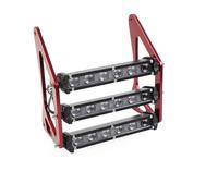 ZHANFEIS Faros Motocicleta Para Grom Para MSX125 Para MSX125SF Faros De Motocicleta LED Modificado De Tres Capas Lámpara De Luz De Horquilla Delantera Soporte De 4 Colores(18W Spot Red)