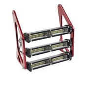 ZHANFEIS Faros Motocicleta Para Grom Para MSX125 Para MSX125SF Faros De Motocicleta LED Modificado De Tres Capas Lámpara De Luz De Horquilla Delantera Soporte De 4 Colores(30W Flood Red)