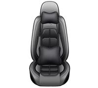 ZHANFEIS para Kia para Rio Accesorios Automóviles Detalles Interiores Funda Universal Cuero PU Asiento Automóvil Fundas Asientos Coche Universales(K Black Gray 5 Seat)