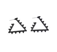 Zhang shine Pendientes de aro góticos, góticos, punk, rock, remaches, alambre de púas, espina, amor, triángulo, aretes de aro para fiesta de hip hop, regalo para hombres y mujeres, Talla única, Metal