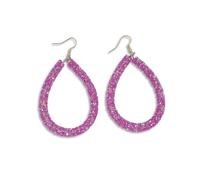 Zhang shine Pendientes de lentejuelas con purpurina para mujer, bohemios con lentejuelas brillantes de resina, aretes colgantes geométricos brillantes, joyería de regalo, Talla única, Metal, Sin
