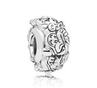 ZHANGCHEN 100% dijes de Plata de Ley 925, Blancanieves, los Siete enanitos por Todas Partes, Cuentas espaciadoras, se Adapta a la Pulsera Original de la joyería de Bricolaje