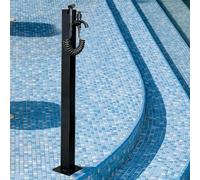 ZHANGGL 304 Stainless Steel Vertical Square Garden Water Column, Freestanding Outdoor Decorative Yard, Antifreeze Courtyard Outside Faucet Post for Irrigation and Fountain