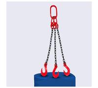 ZHANGGL Abrazadera Vertical para Placas, Cadenas de elevación con Ganchos, Eslinga de Cadena de 3 Patas, elevadores de Cadena para Motores de Acero aleado G80, Eslinga de elevaci