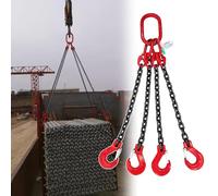 ZHANGGL Abrazadera Vertical para Placas, Eslinga de Cadena de Alta Resistencia para Remolque y manipulación de Carga, Cadenas de elevación de Acero aleado G80 con Ganchos de agar