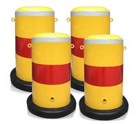 ZHANGGL Bloqueo de Espacio de estacionamiento, bolardo metálico extraíble, Poste demarcador de tráfico con Bandas y aro Reflectantes, para un estacionamiento Seguro en la Entrada