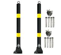 ZHANGGL Bolardo de Seguridad para estacionamiento, Bloqueo de Espacio Plegable de Acero con Columna Reflectante de Advertencia, Poste demarcador de tráfico para Entrada de vehícu