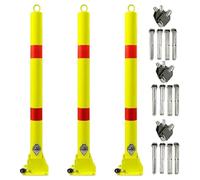 ZHANGGL Bolardo de Seguridad Plegable de Acero: Bloqueo de plazas de Aparcamiento, Columna Reflectante de Advertencia, Poste de señalización de tráfico para una Entrada Segura.