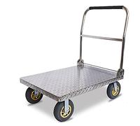 ZHANGGL Carretilla de Plataforma Manual Camión de Plataforma Plataforma de Acero Inoxidable Gran Capacidad de Carga y manija Plegable con Esponja Ideal para Transporte de mudanza