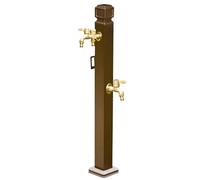 ZHANGGL Freestanding Garden Water Column, Anti-Freezing 304 Stainless Steel Floor Mounted Water Tap, Courtyard Brass Faucet Post Outdoor Hose Holder Stand, Metal Water DHeight 10