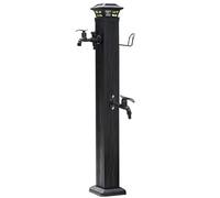 ZHANGGL Freestanding Garden Water Column Outdoor Solar Lamp Column, Anti-Freezing Aluminum Alloy Floor Mounted Water Tap, Courtyard Faucet Post Metal Water Fountain YarGold E He