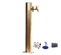 ZHANGGL Garden Water Column,304 Stainless Steel Garden Water Column, Outdoor Antique Hexagon Vertical Antifreeze Garden Water Column with Brass Faucet(86 * 7cm/34 * 3in)