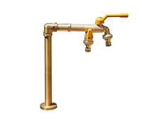 ZHANGGL Garden Water Column,Made of Copper Cylindrical Vertical Garden Water Column,Stainless Steel Garden Faucet,Water Column with Faucet,Freeze Proof Outdoor Faucet,Garden wate