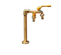 ZHANGGL Garden Water Column,Made of Copper Cylindrical Vertical Garden Water Column,Stainless Steel Garden Faucet,Water Column with Faucet,Freeze Proof Outdoor Faucet,Garden wate