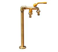 ZHANGGL Garden Water Column,Made of Copper Cylindrical Vertical Garden Water Column,Stainless Steel Garden Faucet,Water Column with Faucet,Freeze Proof Outdoor Faucet,Garden wate