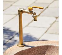 ZHANGGL Garden Water Column,Made of Copper Cylindrical Vertical Garden Water Column,Stainless Steel Garden Faucet,Water Column with Faucet,Freeze Proof Outdoor Faucet,Garden wate