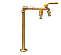 ZHANGGL Garden Water Column,Made of Copper Cylindrical Vertical Garden Water Column,Stainless Steel Garden Faucet,Water Column with Faucet,Freeze Proof Outdoor Faucet,Garden wate