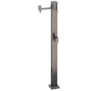 ZHANGGL Garden Water Column,Outdoor Floor Freestanding Water Faucet Column, Patio Yard Garden Lawn Freestanding Irrigation Post with Hooks, Stainless Steel Rust-Resistant Floor M
