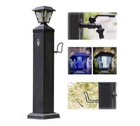 ZHANGGL Garden Water Column,Solar LED Water Spigot with Frost-Free Faucet - Freestanding Hose Stand for Vertical Garden, Durable Outdoor Water Column, 75cm Height, Perfect for EA