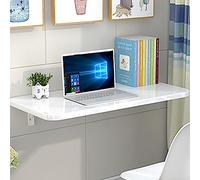 ZHANGGL Mesa Plegable de Pared, Banco de Trabajo Plegable, complemento Garaje y cobertizo/Oficina en casa/lavadero/Bar en casa/Cocina y Comedor (Color: Blanco, Tama