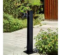 ZHANGGL Outdoor Vertical Square Garden Water Column Floor Mount Water Tap Antifreeze Faucet Water Dispenser Hydrant for Garden Irrigation (Black)/Height: 95Cm