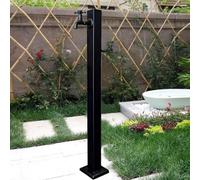 ZHANGGL Outdoor Vertical Square Garden Water Column Stainless Steel Floor Mount Garden Water Tap with Faucet Decorative Water Feature Fountain Water Dispenser Hydrant/Height: 60C