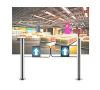 ZHANGGL Puerta de Seguridad de Acero Inoxidable con Cierre automático, Puerta de Entrada batiente unidireccional, Puerta peatonal Manual de Apertura a 90° para Acceso a la biblio
