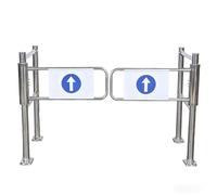 ZHANGGL Puerta de Seguridad giratoria para Mercado, Cierre automático, Puerta unidireccional, torniquete de Entrada metálico abatible para Tienda, 140 cm (55,1 Pulgadas), Puerta