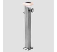 ZHANGGL Solar LED Outdoor Water Column with Dual Faucet, Freeze Proof Garden Hydrant for Yard Decoration
