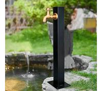 ZHANGGL Stainless Steel Outdoor Square Garden Water Column with Faucet, Anti-Freeze Floor Mount Water Tap for Garden Irrigation and Washing
