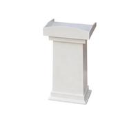 zhanggqOU Soporte de podio portátil Atril de Madera Sencillo, podio, Oficina, reunión, anfitrión, recepción, Escritorio, Mesa Maestro Ceremonias Escritorio de púlpito móvil(Blanco)