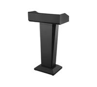 zhanggqOU Soporte de podio portátil Mostrador de recepción del Hotel, Mesa Bienvenida, podio Maestro Ceremonias, Atril Acero Inoxidable Escritorio de púlpito móvil(Negro)