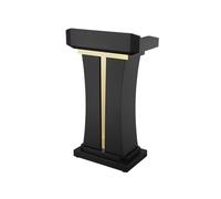 zhanggqOU Soporte de podio portátil Plataforma de conferencias Acero Inoxidable, podio for oradores, recepción Hotel, mostrador Bienvenida Escritorio de púlpito móvil(Negro)