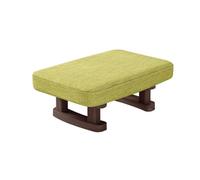 ZhangHY Taburete rectangular pequeño de 41 x 30 x 18 cm, reposapiés tapizado, patas de madera, mesa de café, sofá, habitación de invitados, mesita de noche, hospitalidad, sala de té, estilo rústico