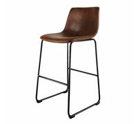 ZhangHY Taburetes de bar vintage, sillas de mostrador ligeras de lujo, minimalistas, estilo industrial, sillas de cuero, taburetes altos de hierro con respaldos, uso casual en el hogar