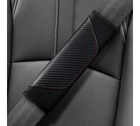 ZHANGJF 2 Piezas Funda Cinturon para Coche para Ferrari Purosangue 2024, Protector Cinturon Seguridad para Vehículo, Almohadilla Hombro Suave,Black/B