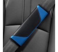 ZHANGJF 2 Piezas Funda Cinturon para Coche para VW Bora 2018-2024, Protector Cinturon Seguridad para Vehículo, Almohadilla Hombro Suave,Blue/A