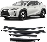 ZHANGJF Derivabrisas para Lexus UX UX200 UX250H 2019-2021 Visera Ventana Deflector Protector Lluvia Y Sol Cubierta Protectora Toldos Viseras Negras Protección
