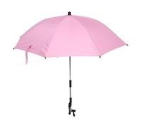 ZhangJJJJJJJ Sombrilla para silla de playa, protección UV de 360°, con abrazadera ajustable y brazo flexible, para carrito y silla de playa, rosa