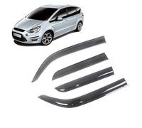 ZhangJW Deflectores de Viento Deflectores de Air para Ford S-MAX 2006-2015,Cortavientos Ventana Coche, 4 unidade