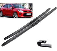 ZhangJW Escobilla limpiaparabrisas para Kia Rio 4 MK4 2017-2023 - Kit de Alto Rendimiento, Visibilidad Superior en Carretera, Delanteras-Juego de 2 Escobillas