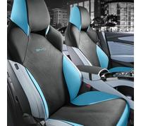 ZhangJW Juego Completo de Fundas de Asiento de Coche para BYD Seal EV 2022-2025 para 5 Asientos, Delanteros y Traseros, Piel de Primera Calidad