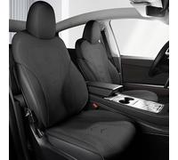 ZhangJW Juego Completo de Fundas de Asiento de Coche para Tesla Model Y 2024 2025 para 5 Asientos, Delanteros y Traseros, Piel de Primera Calidad