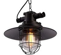 ZHANGL Estilo industrial retro Pequeña araña, personalidad creativa Cubierta de la olla Cubierta única de la cabeza, araña de hierro antiguo, restaurante, bar, cafetería, pájaros colgando luz e27 ilum