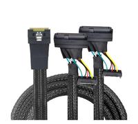 ZHANGLH 0.5M-PC-E Slimline S*A*S All Inclusive Scoop-Proof SFF-8654 8i a 2X SFF-8639 U.2 U2 con 15P SATA Power NVME SSD Cable